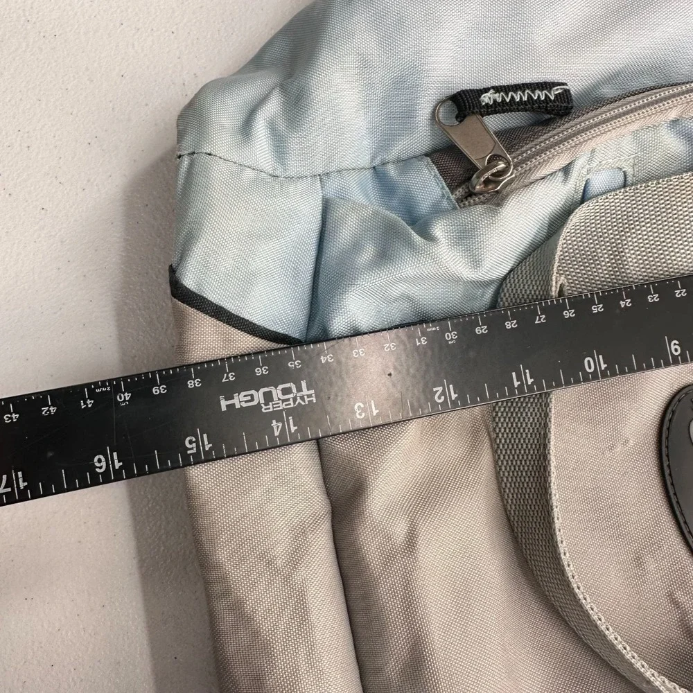 C9 By Champion Gray & Light Blue Gym Tote Bag With Adjustable Strap Duffle Cargo
